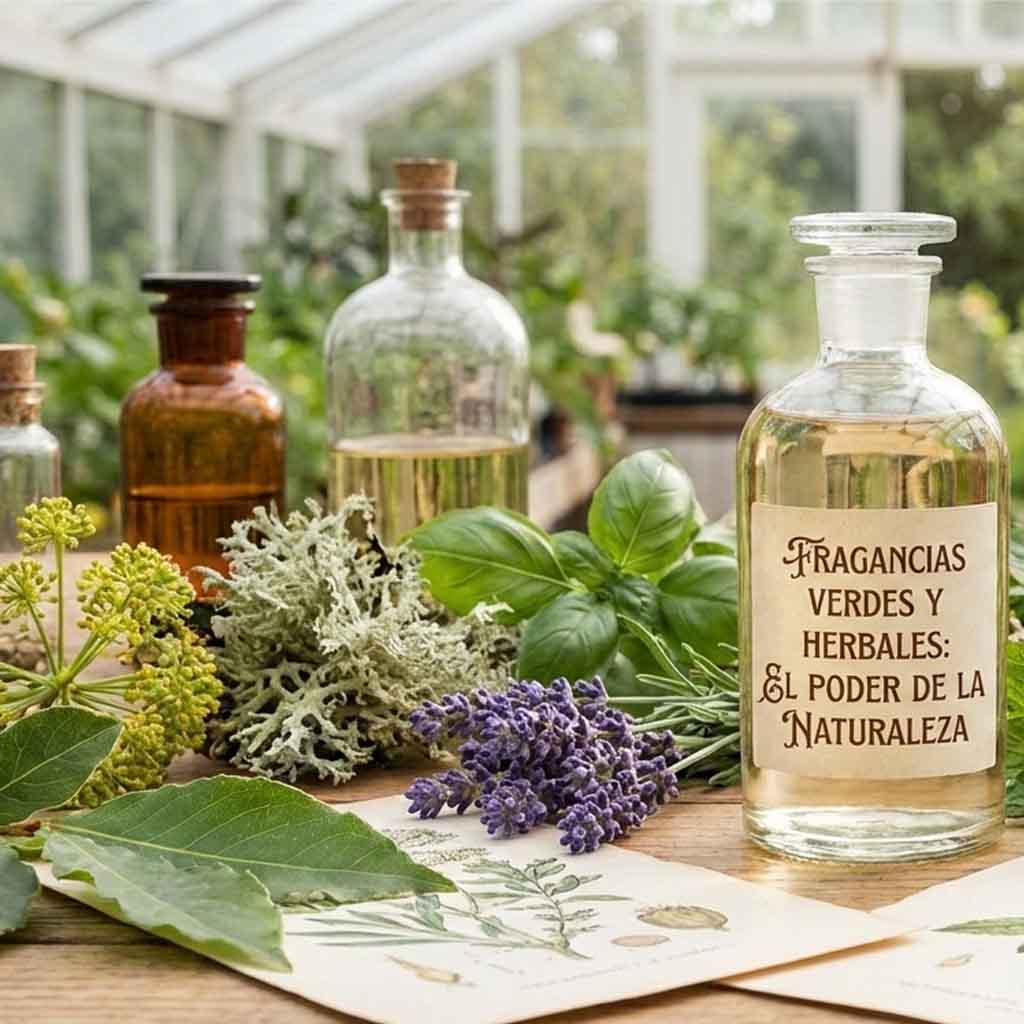 Fragancias verdes y herbales: el poder de la naturaleza.