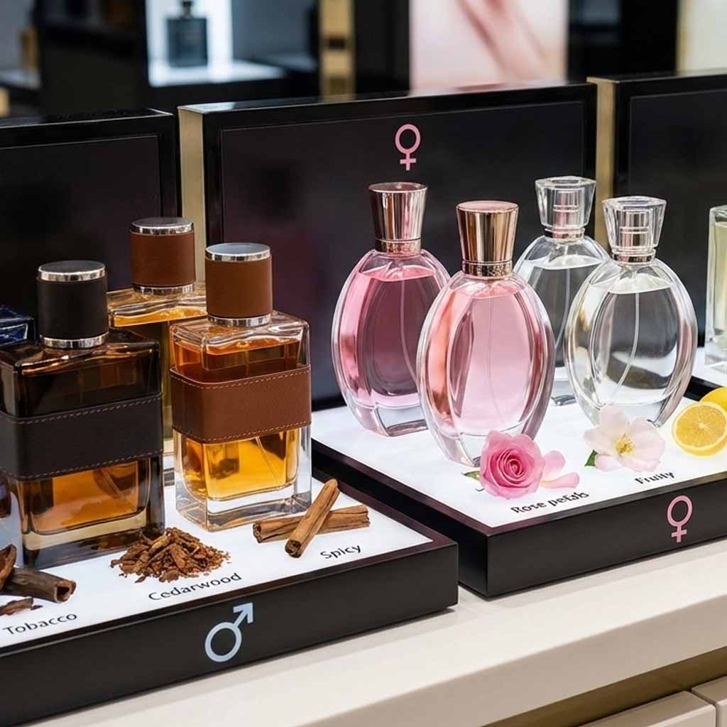 Diferencia entre perfumes masculinos femeninos y unisex en la actualidad.